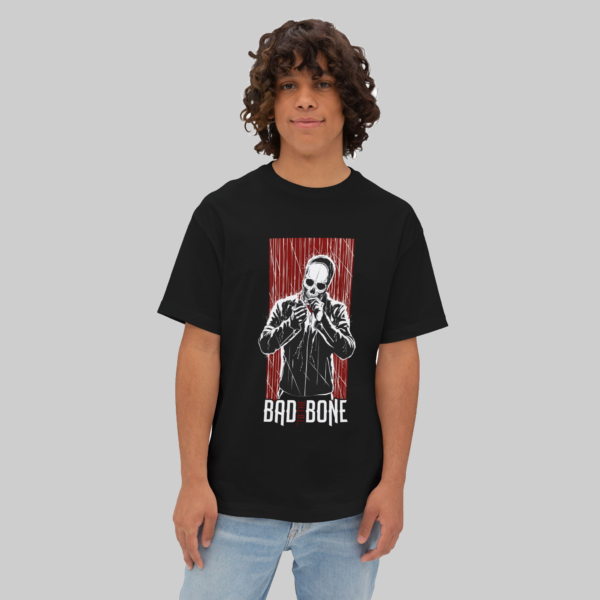 Bad to the Bone Skeleton Fighter Black T-Shirt - Image 2